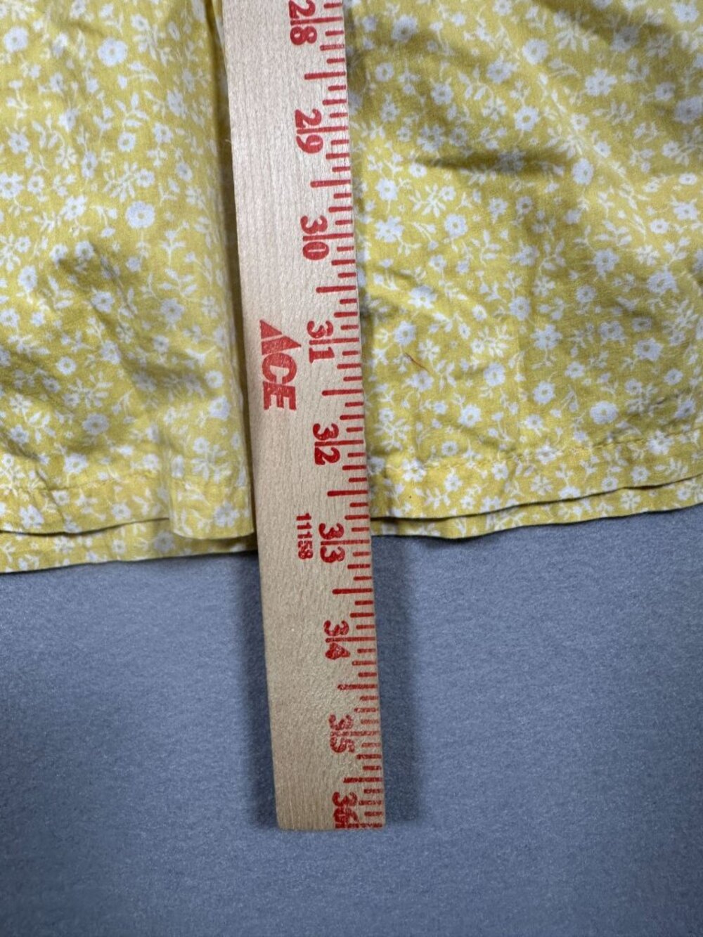 True Craft Womens Yellow Floral Ruffle Sleeve Button-Front Cotton Dress XL - Picture 7 of 7